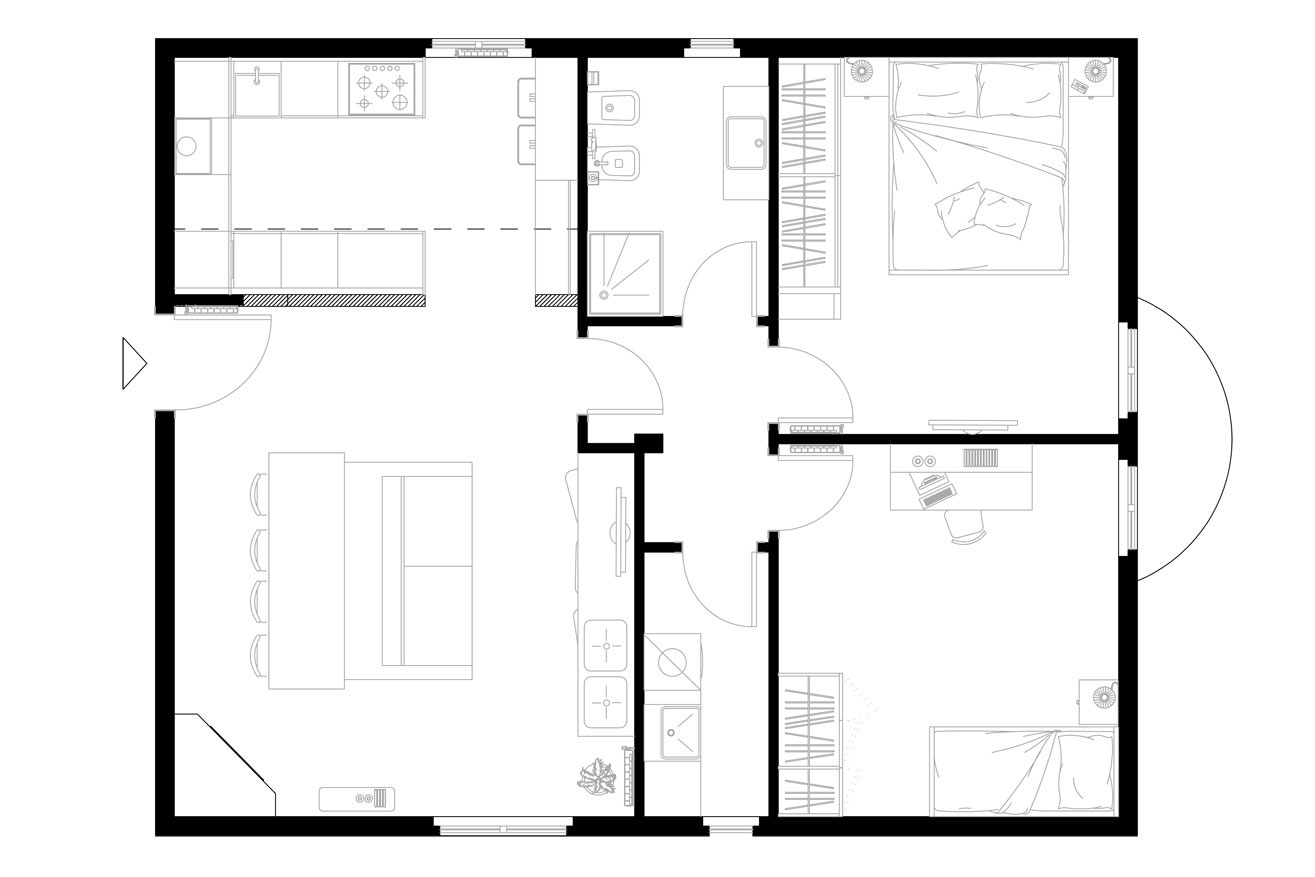 意大利布雷西亚年轻夫妇现代家居重塑-45