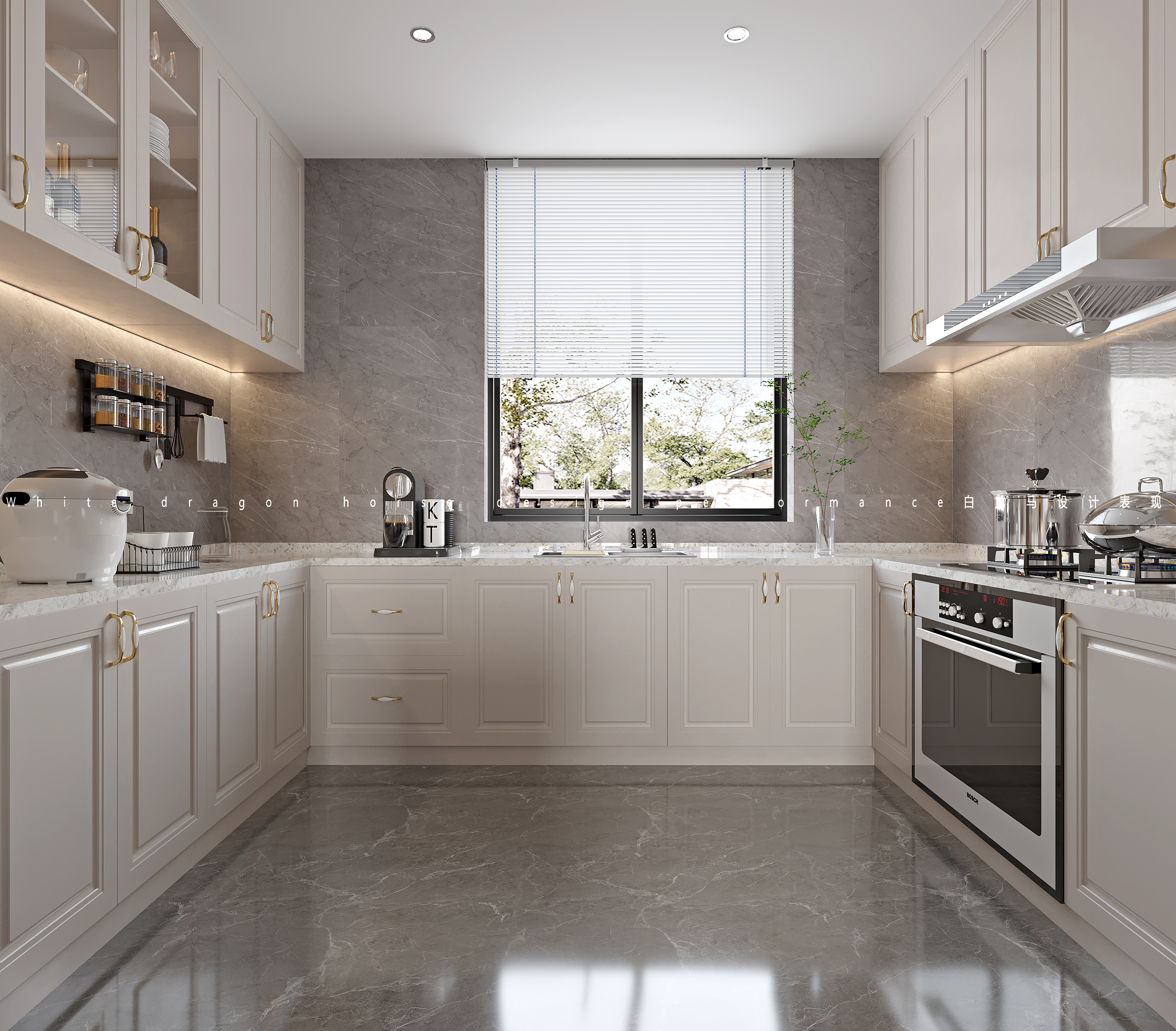 奶油风别墅——白龙马效果图-2