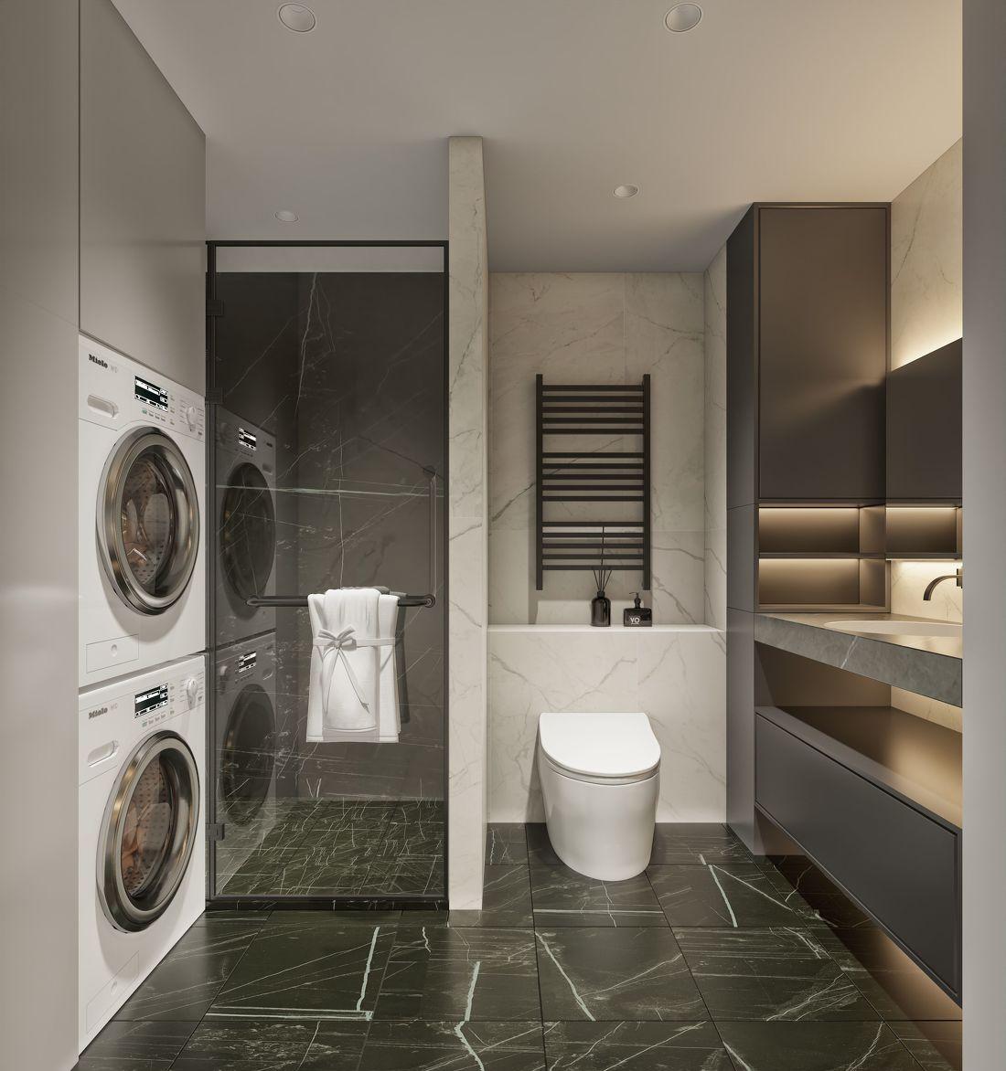 黑白灰碰撞木色打造储物空间充足的家|研筑国际-6