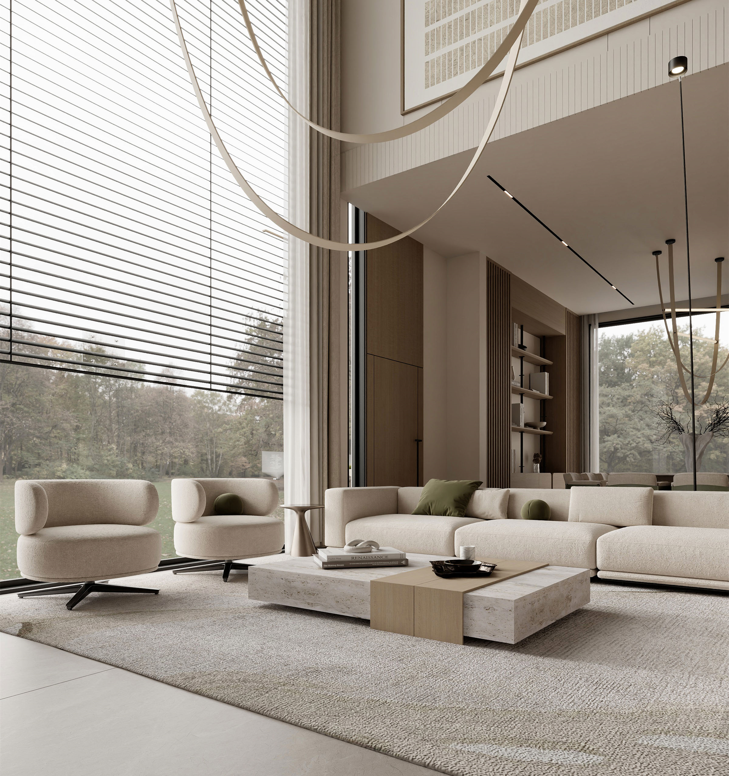 现代别墅近期渲染效果图丨神秘设计师-19