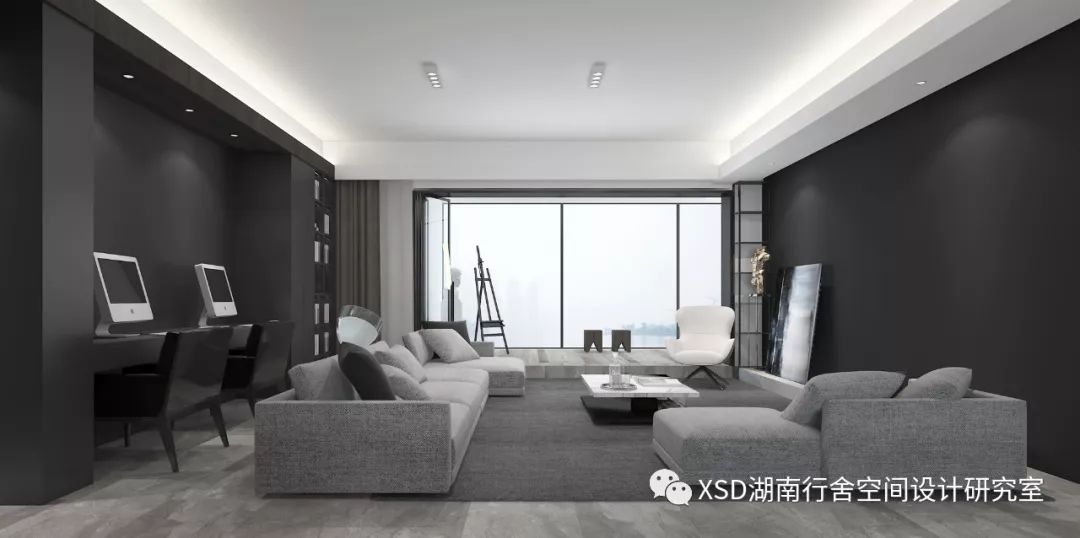 极简高级黑,打造梅溪湖一线湖景大平层-28