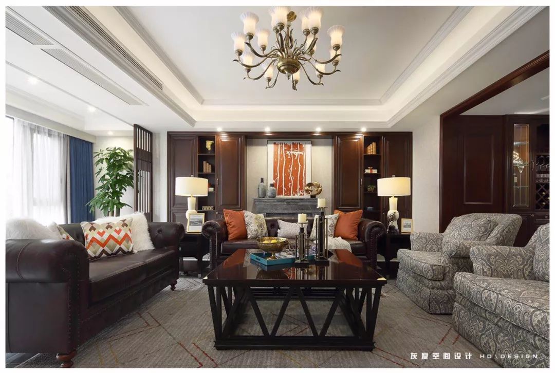 美式轻奢风,宁波世贸滨江府 260㎡叠墅设计-8