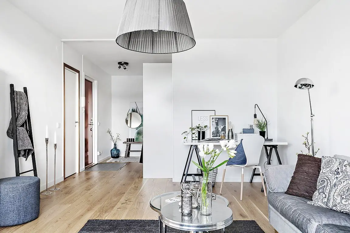 灰蓝调的宁静空间 | Scandinave 风格一居室设计-6