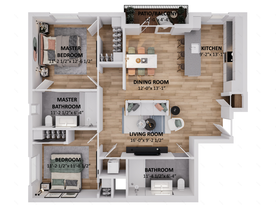 Steep and Bird's eye views with measurements-1
