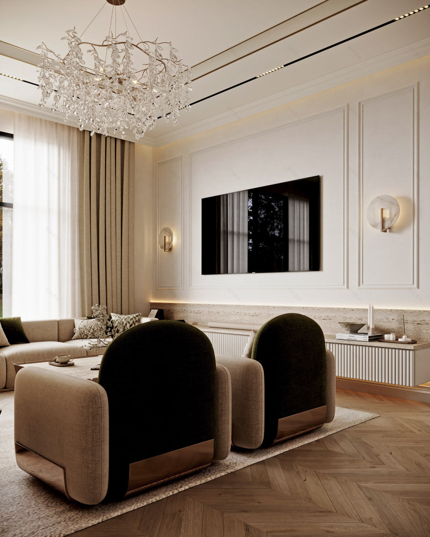 家庭区域一 现代新古典主义丨沙特阿拉伯丨Yara Abdelmonem-16