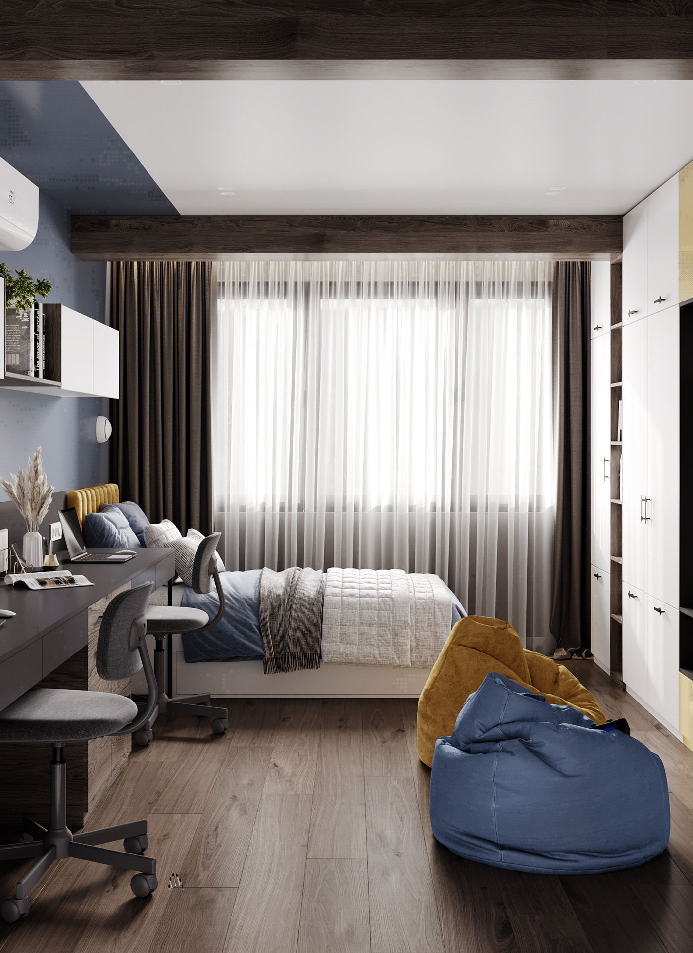 原木与高级灰 享受空间带来的欢畅-30