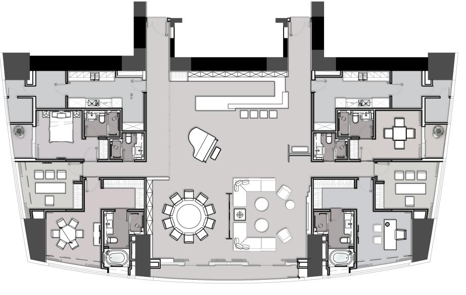 深圳东海国际云端会所 | 轻奢美学,海景尽收眼底-113
