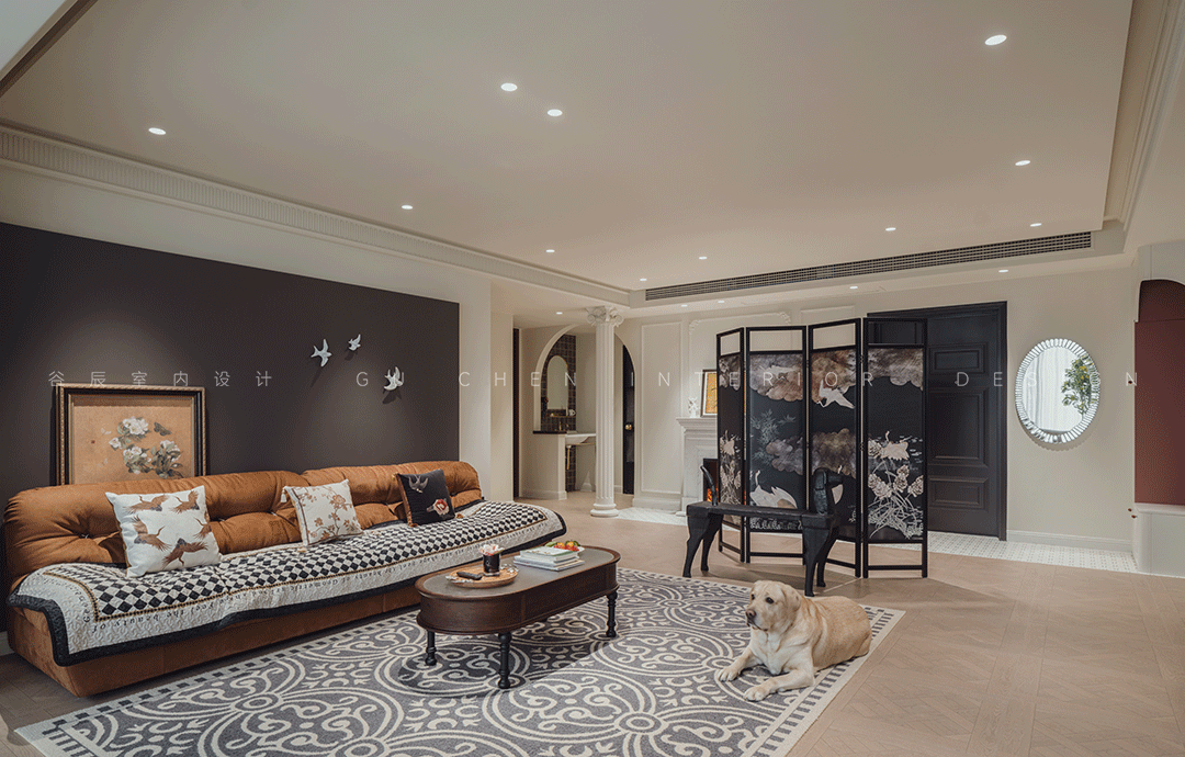 安徽黄山玉屏齐云府复古风家装设计丨中国黄山丨谷辰设计-6