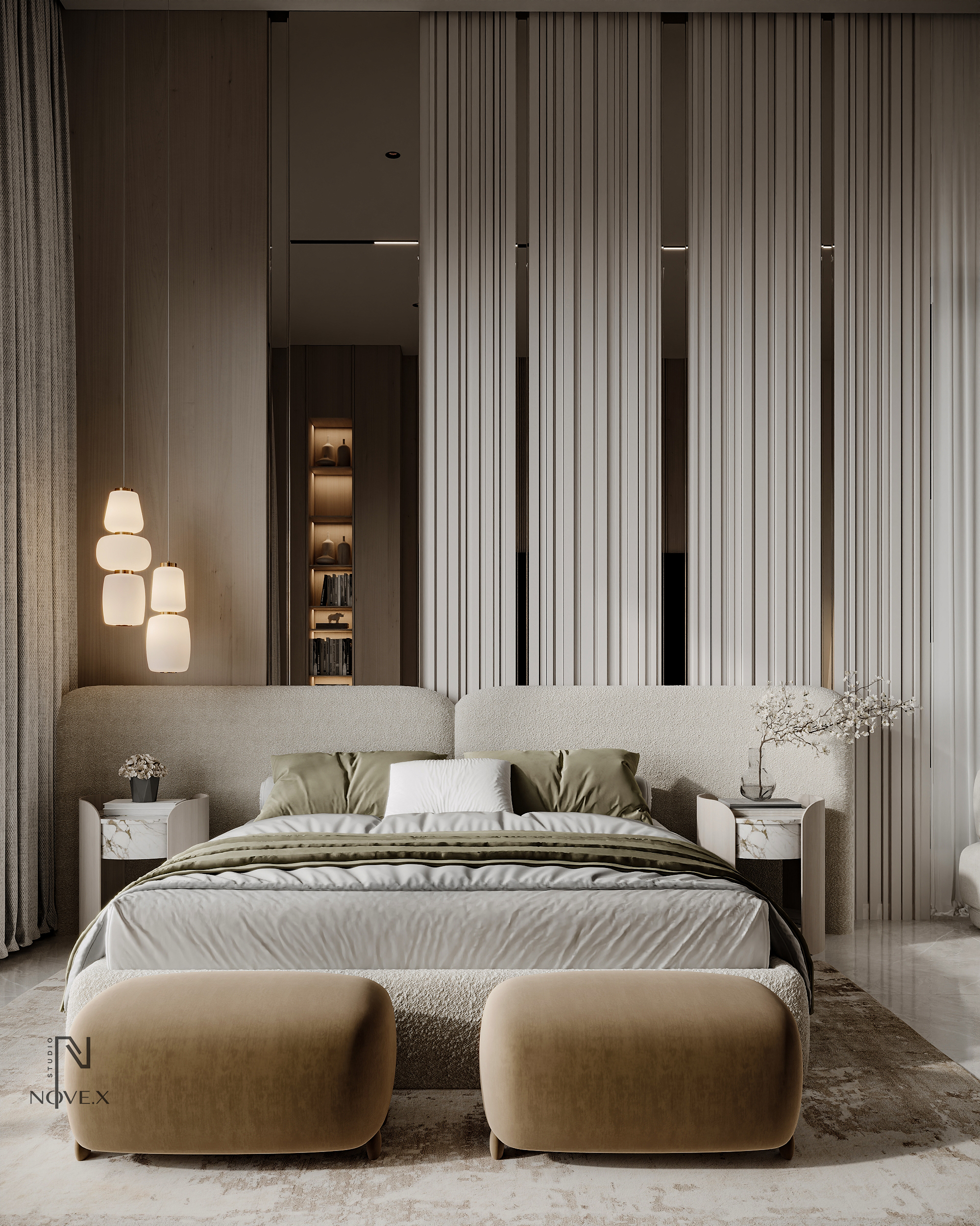 现代宁静卧室丨阿联酋迪拜丨Novex Studio-6