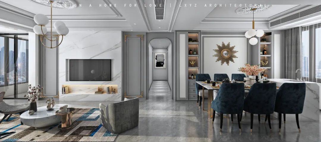 建发雍龍府 137㎡摩登轻美式，打造时尚生活空间-15