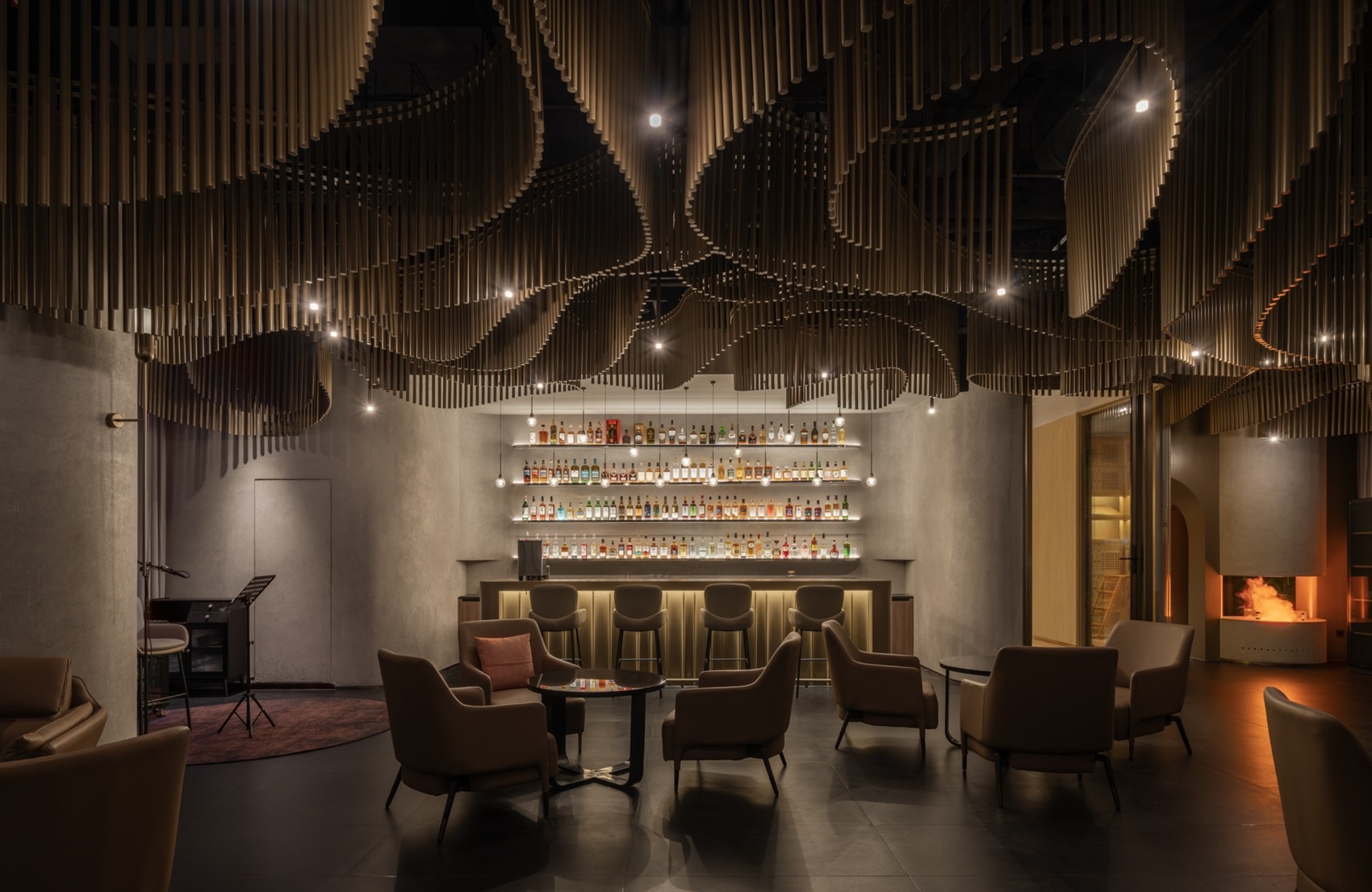 「葉LEAF」雪茄酒吧丨中国广州丨MARS星球建筑-4