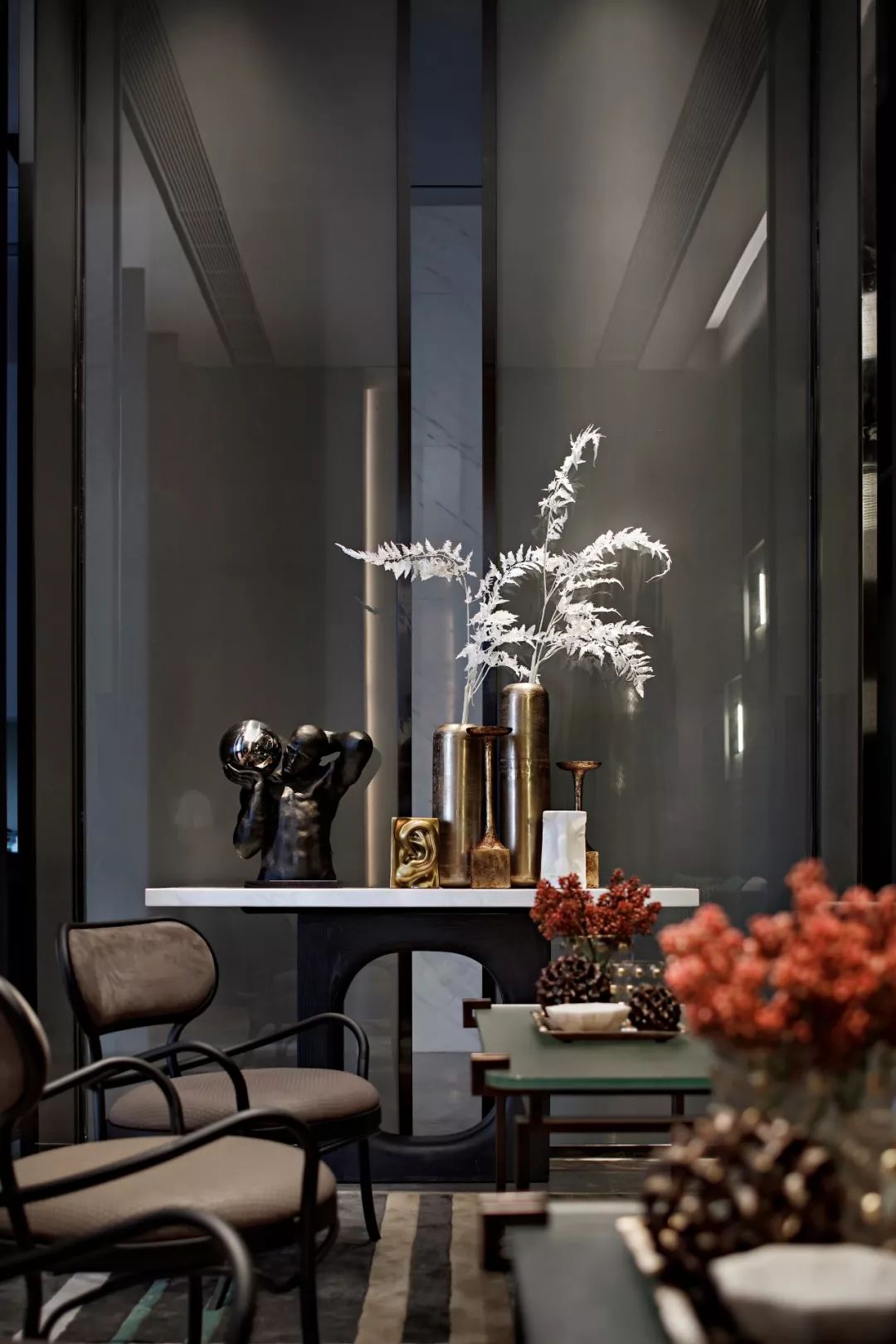 西安万科翡翠国宾营销中心 | 现代优雅的 New Art Deco 空间-35