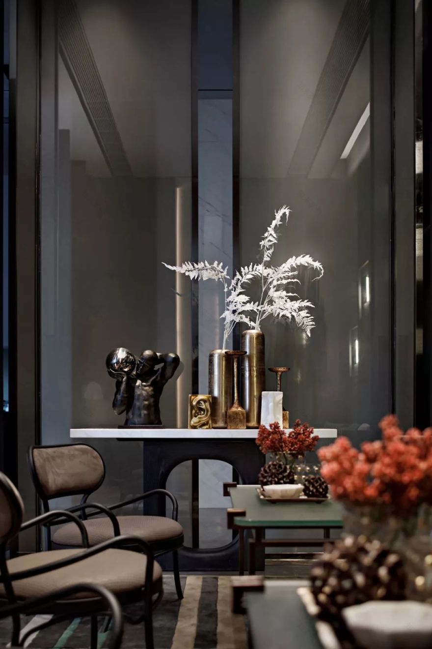 西安万科翡翠国宾营销中心 | 现代优雅的 New Art Deco 空间-35