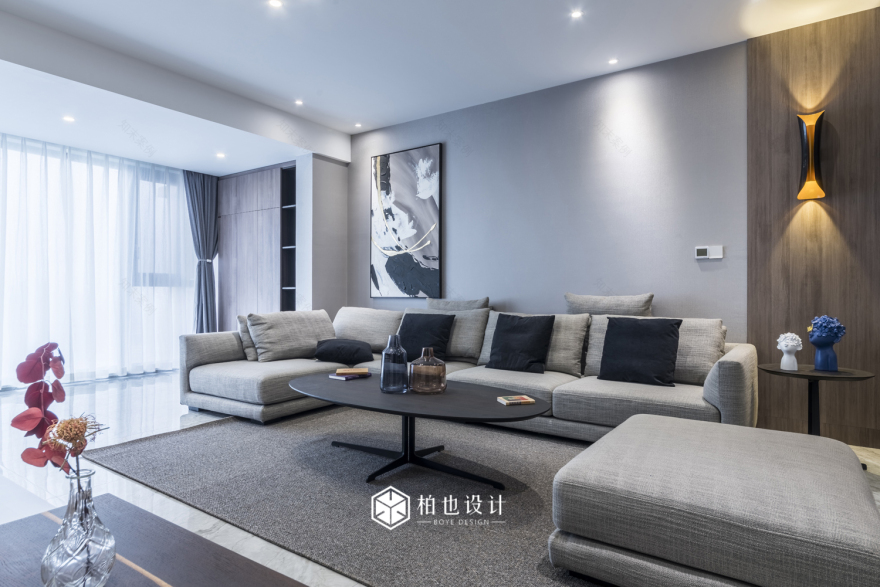 天门柏也设计&150㎡简约湖畔美宅-15