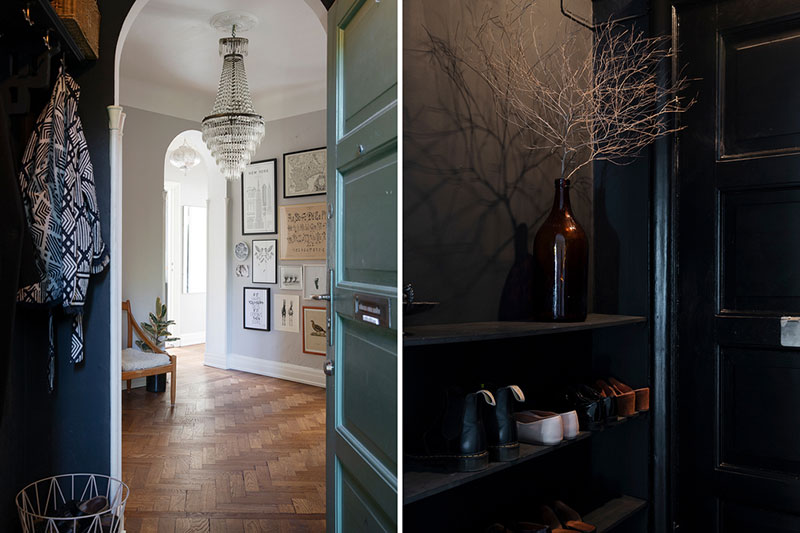 瑞典暗调小公寓的丰富纺织品设计-19