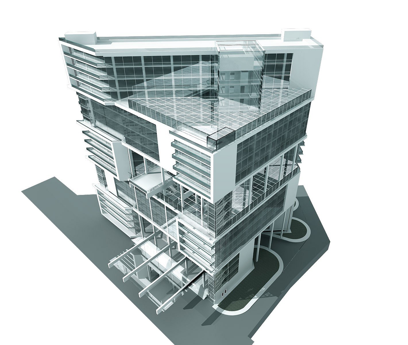 莫斯科 1 号 Zemelny pereulok 办公室和酒店建筑设计-4