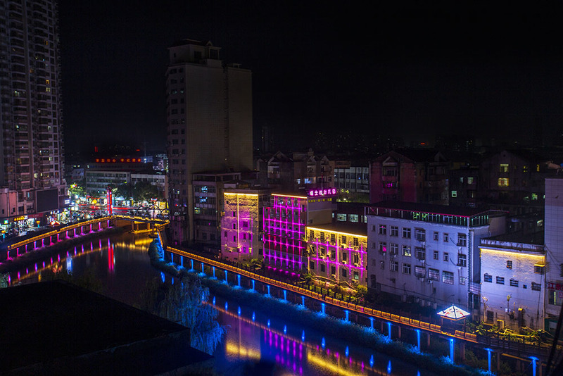 江西抚州东乡区街心花园街道夜景照明工程丨中国抚州-22