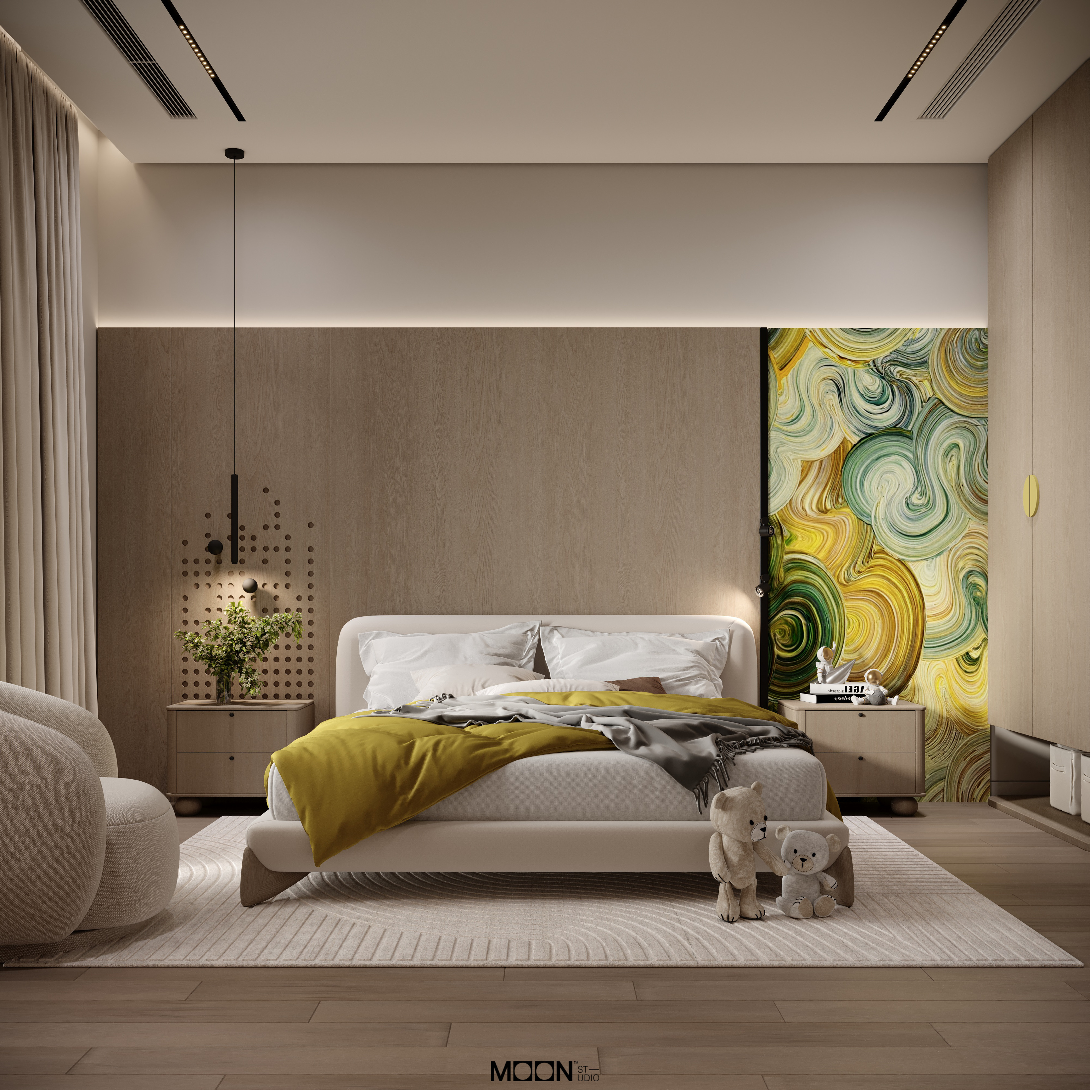 儿童卧室设计丨Moon Studio-2