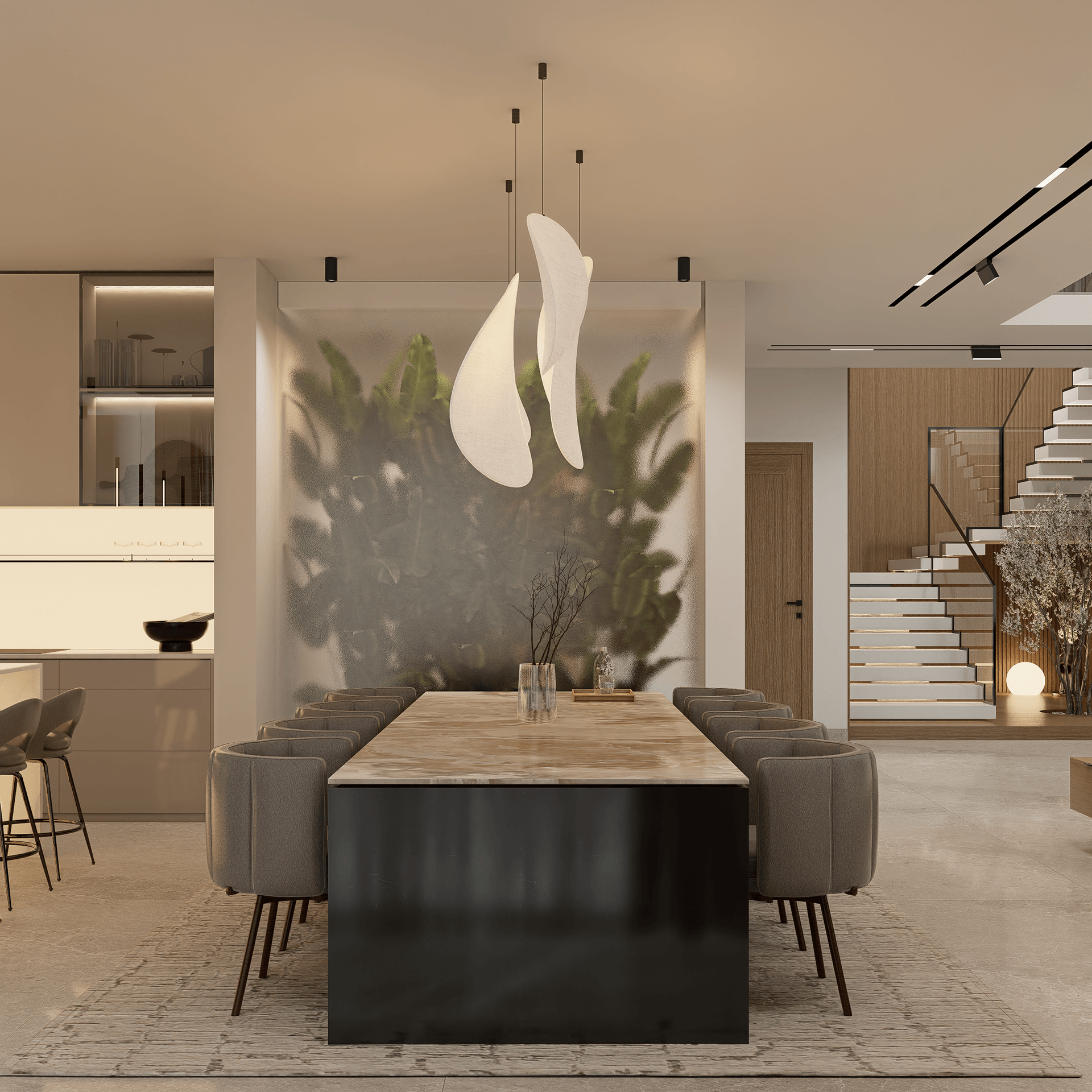 现代开放式客厅-12