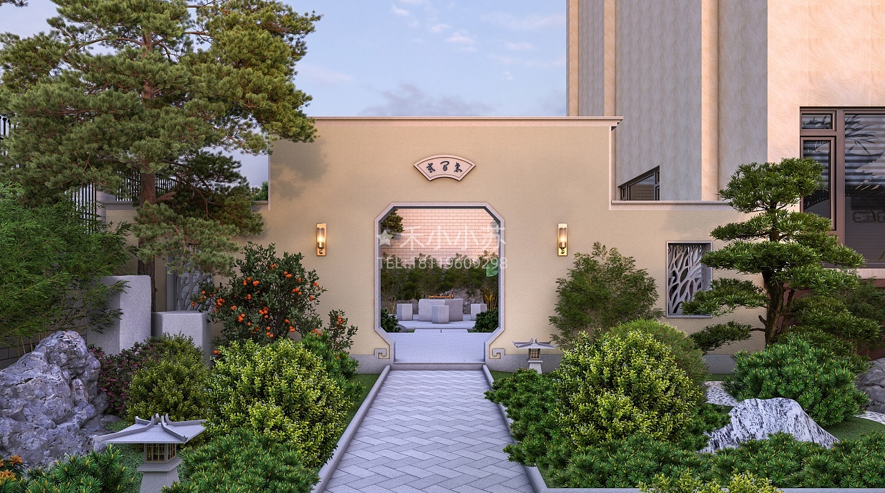 中式庭院效果案例-0