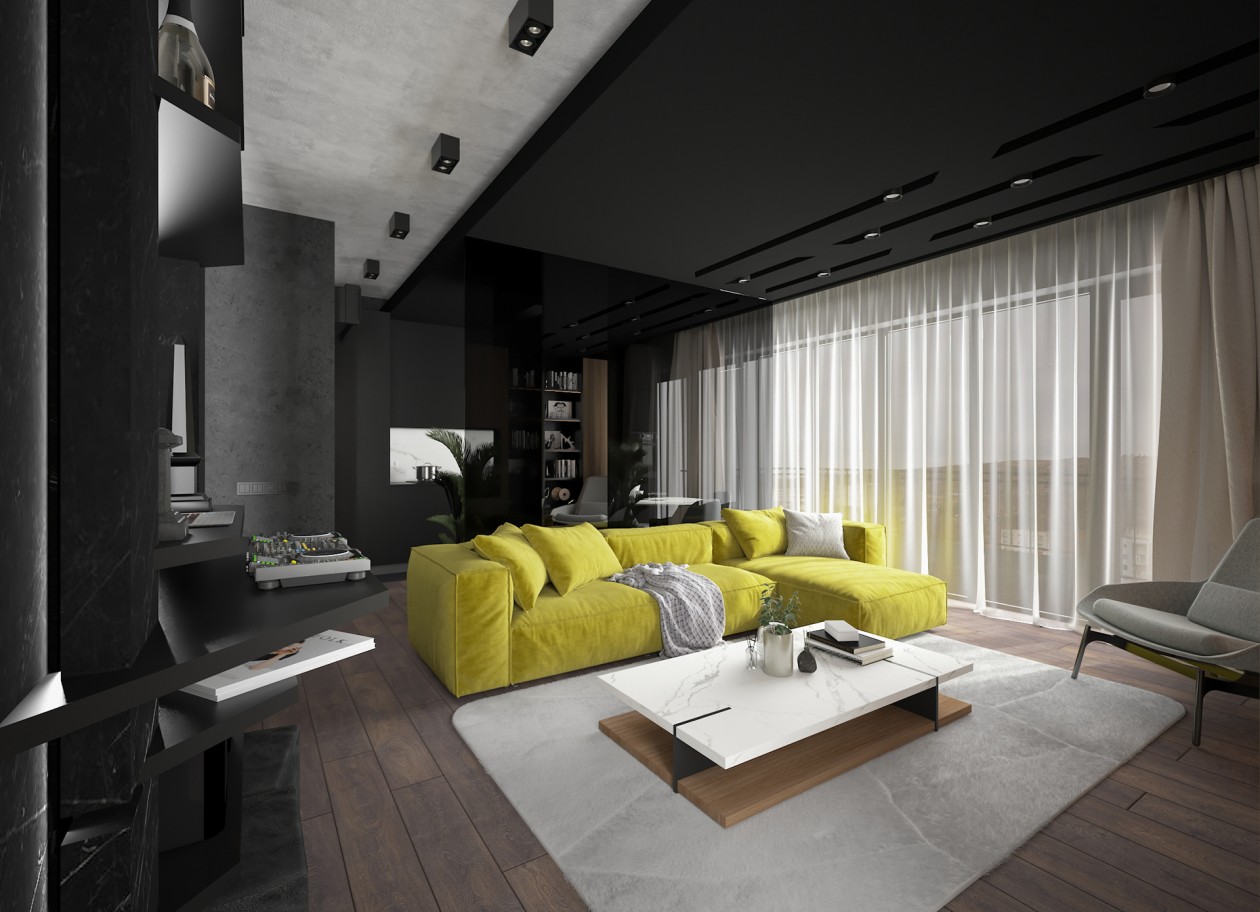 高级黑+亮黄色 沉稳中带有一丝活泼-4