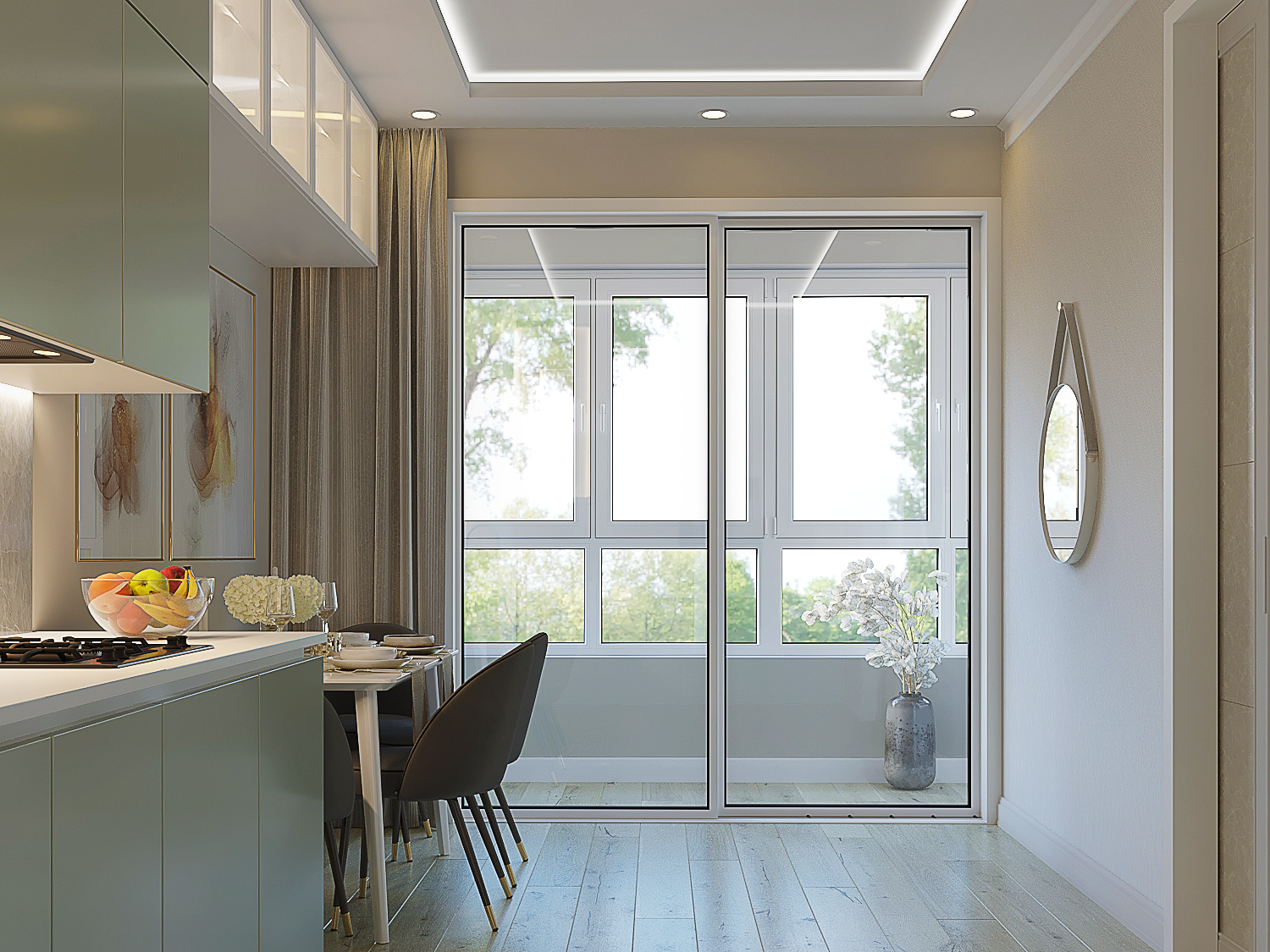 厨房和客厅设计丨Артпроект 设计工作室-10