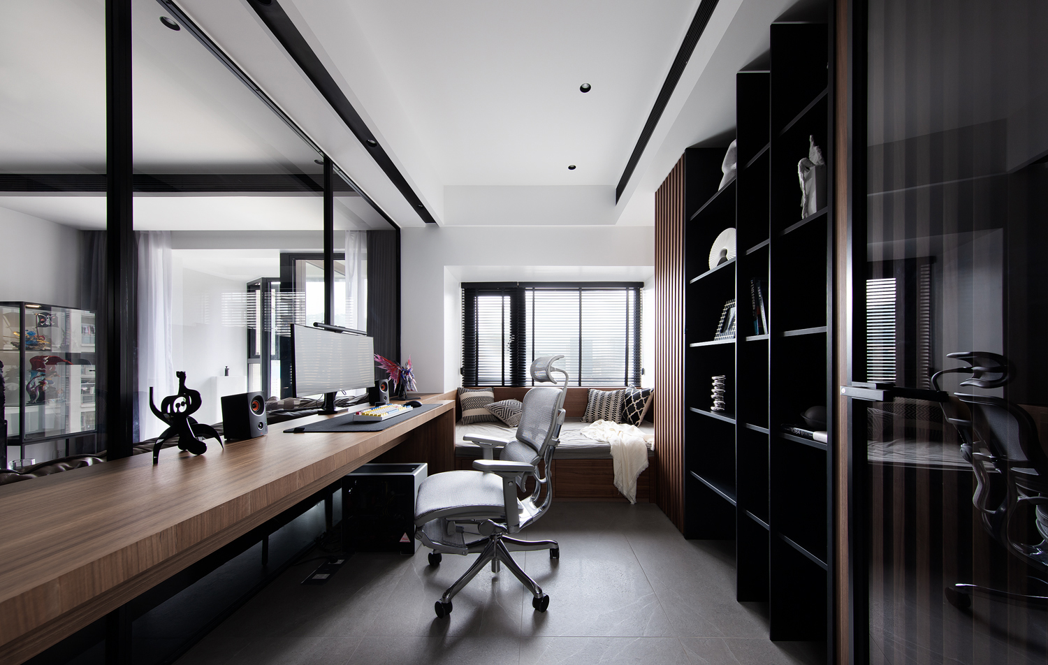 暗黑玩家｜胡桃木+酷感黑白的随性不羁丨中国深圳-34