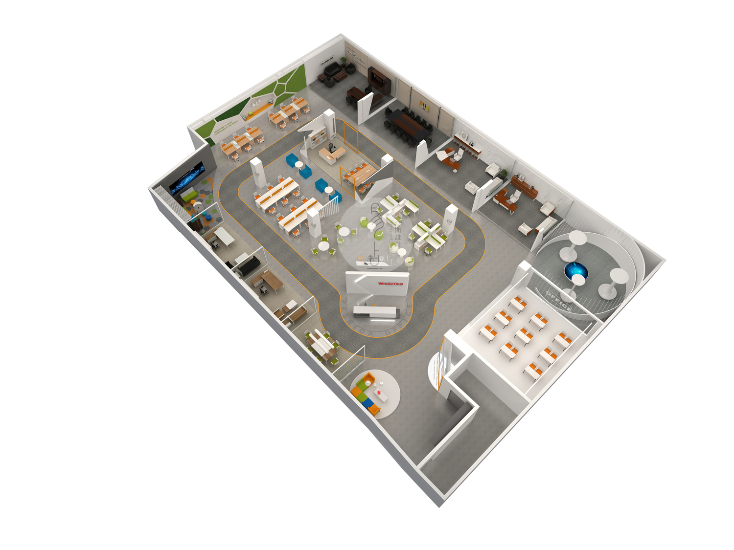 动感办公空间，诠释现代办公理念-14
