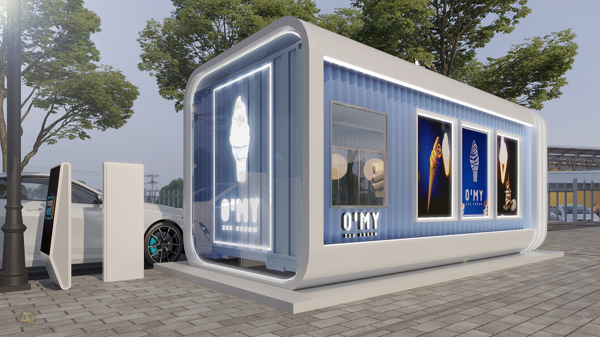 O'MY Drive Thru 冰淇淋店丨沙特阿拉伯丨Amira Raslan-7