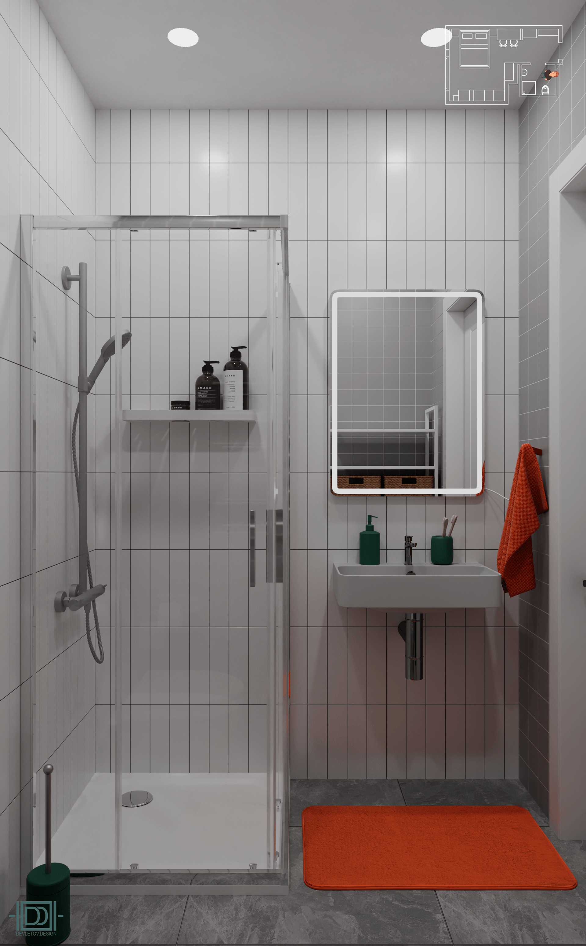 Студия во Внуково公寓短租装修项目-31