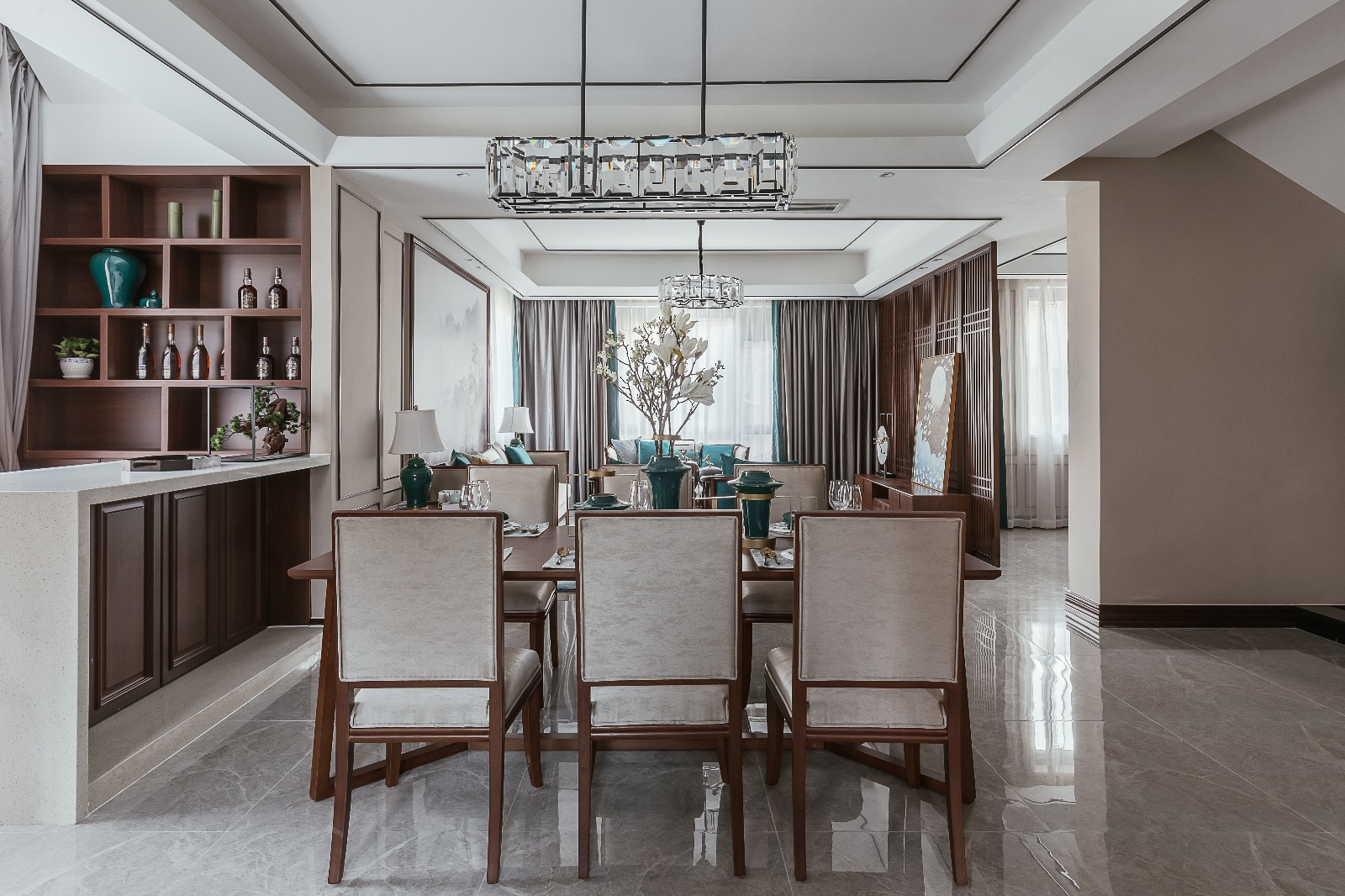 太湖新中式样板房  苏州玉玺室内设计-2