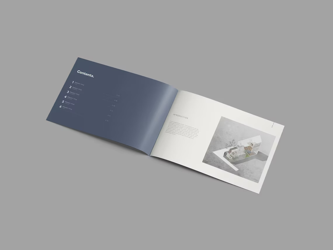 Minimalist Architecture Portfolio Template - A4-3