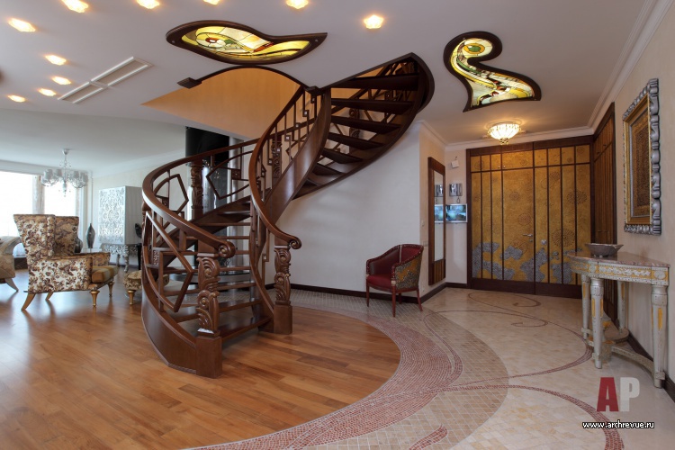 两层现代风格 penthouse 室内设计丨Акунова Наталья,Прохорова Елена-8