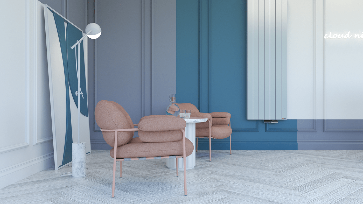 Anastasiya Gushchina丨展厅丨"cloud nine" lobby concept-5