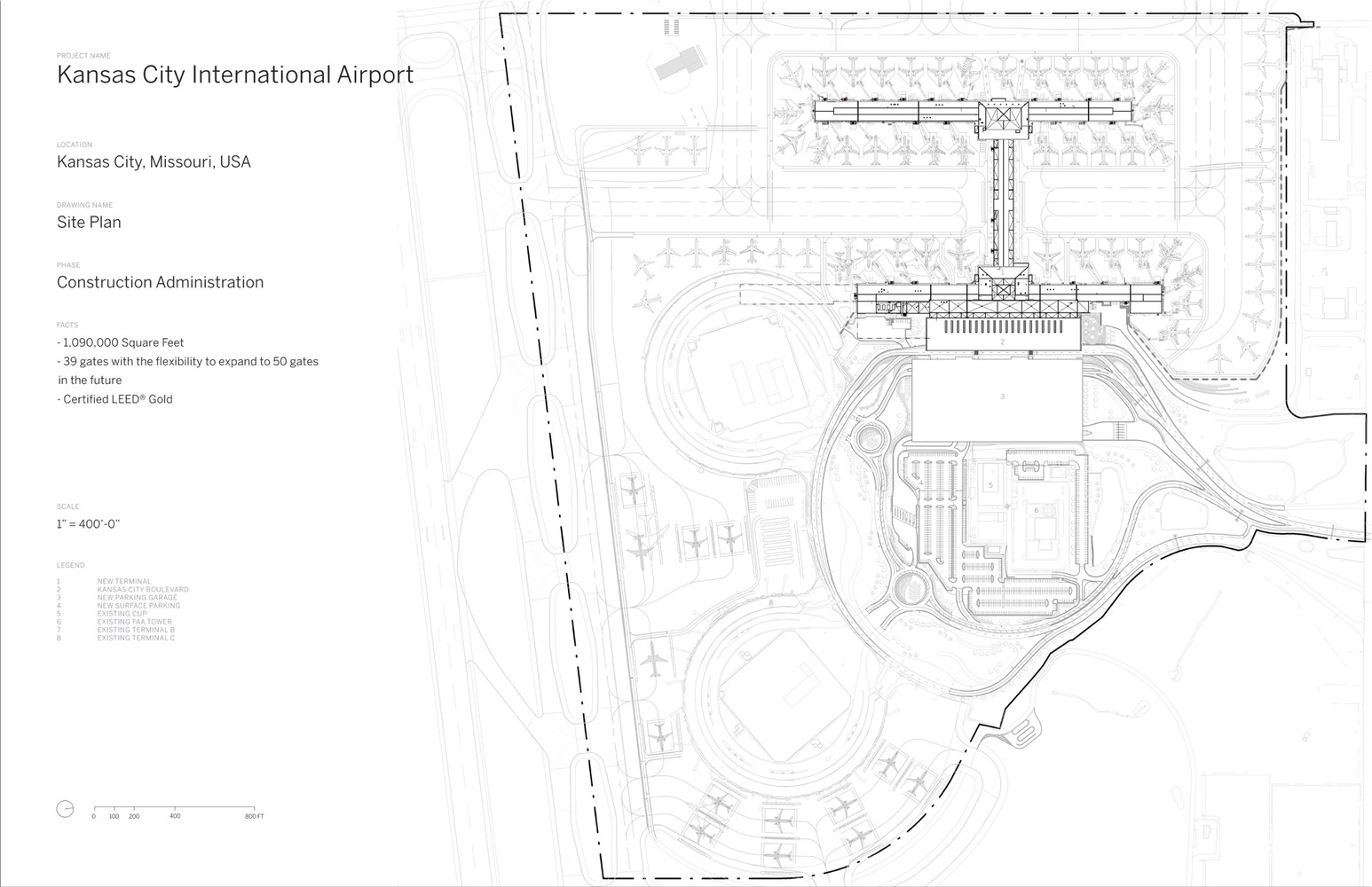 美国堪萨斯城国际机场新航站楼丨斯基德莫尔奥因斯梅里尔公司-24