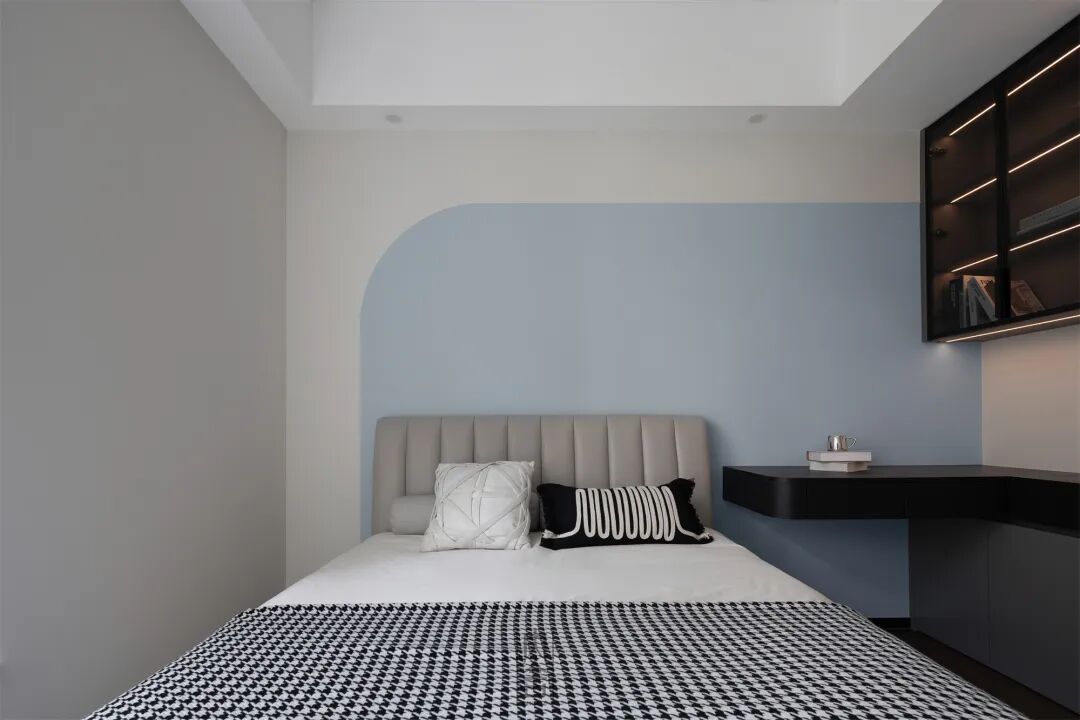 内舍软装丨198㎡意式格雷风，色系冷淡但不代表家没温度！-37