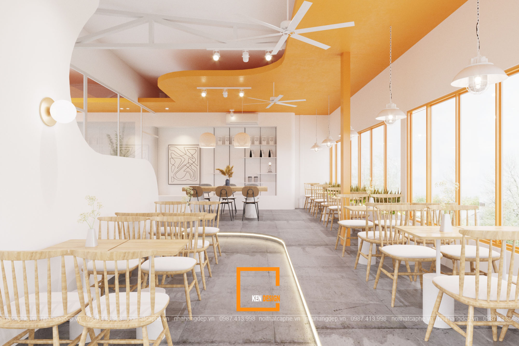 CoCo Coffee & Milktea咖啡馆及奶茶店设计丨越南丨KenDesign-24