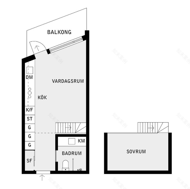 层叠空间的魔法,35 平米小公寓变出两层-24