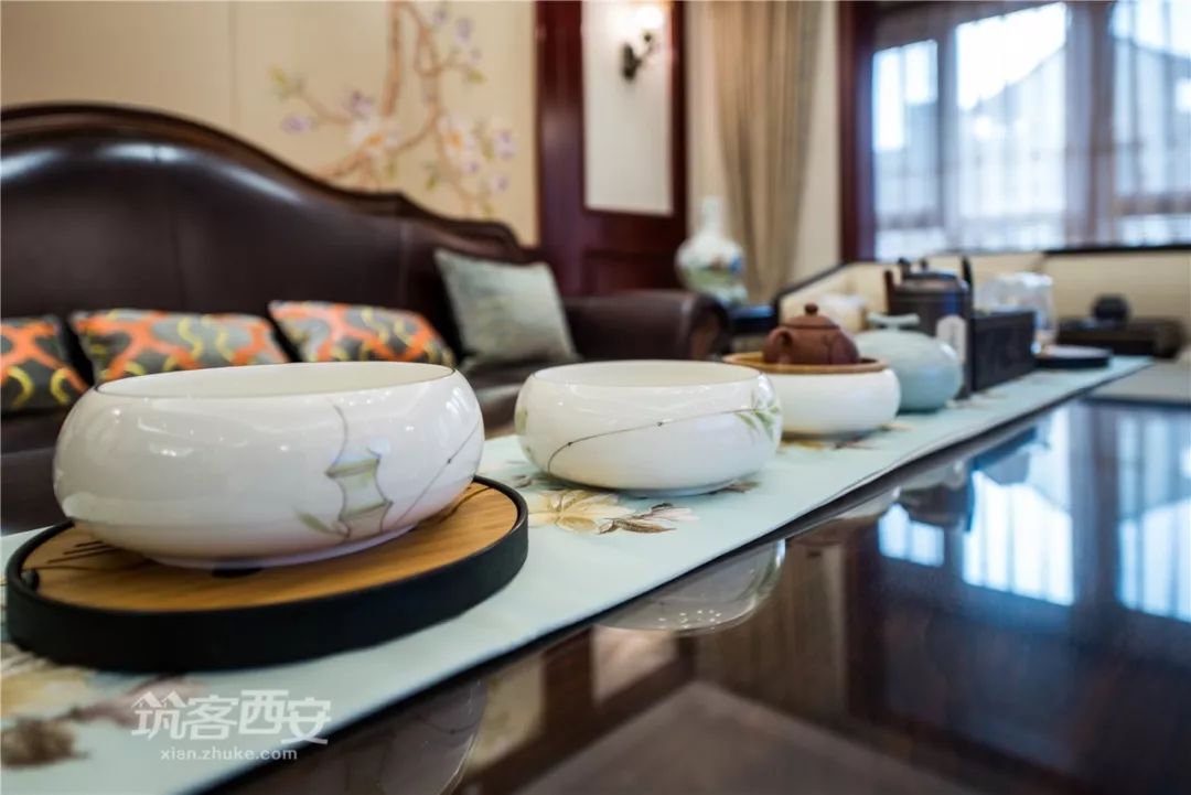 西安紫薇永和坊美式家居,设计师白聚强的茶艺收藏空间-29