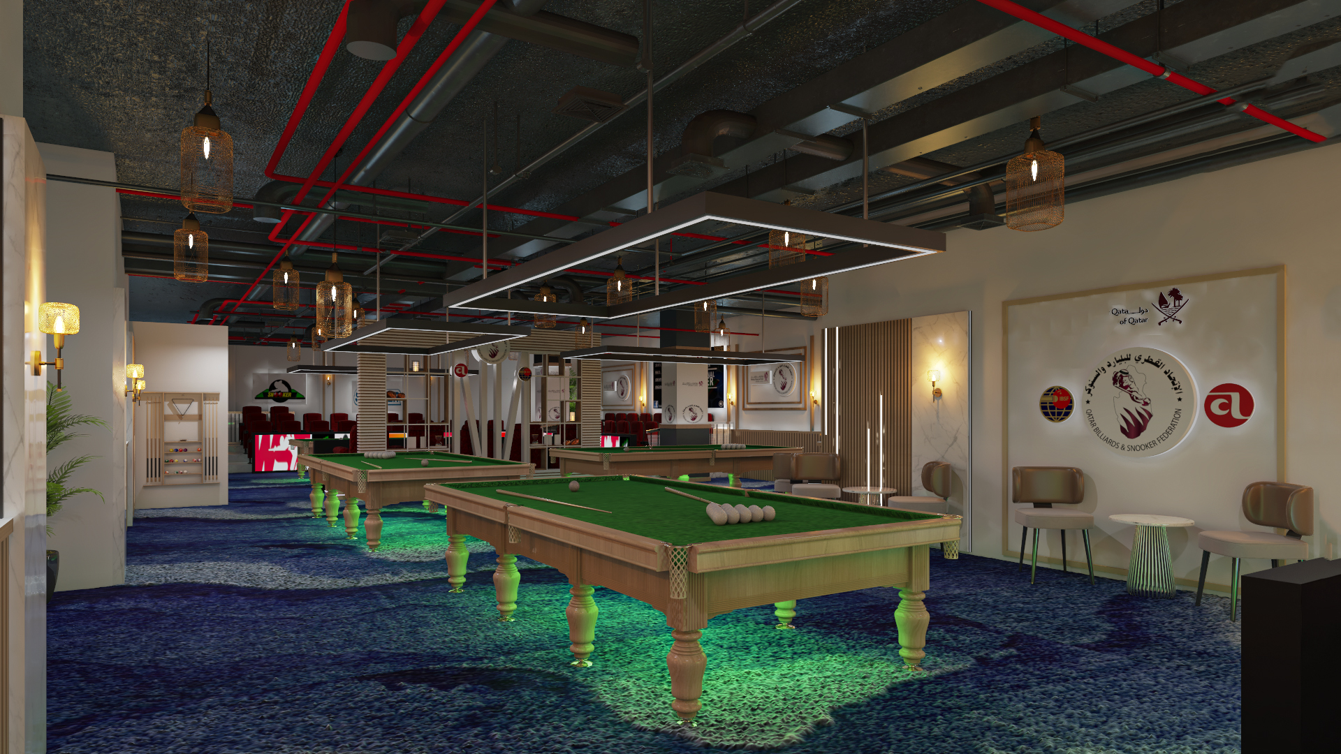 snoker Qatar etihad cooperation reception hall-16