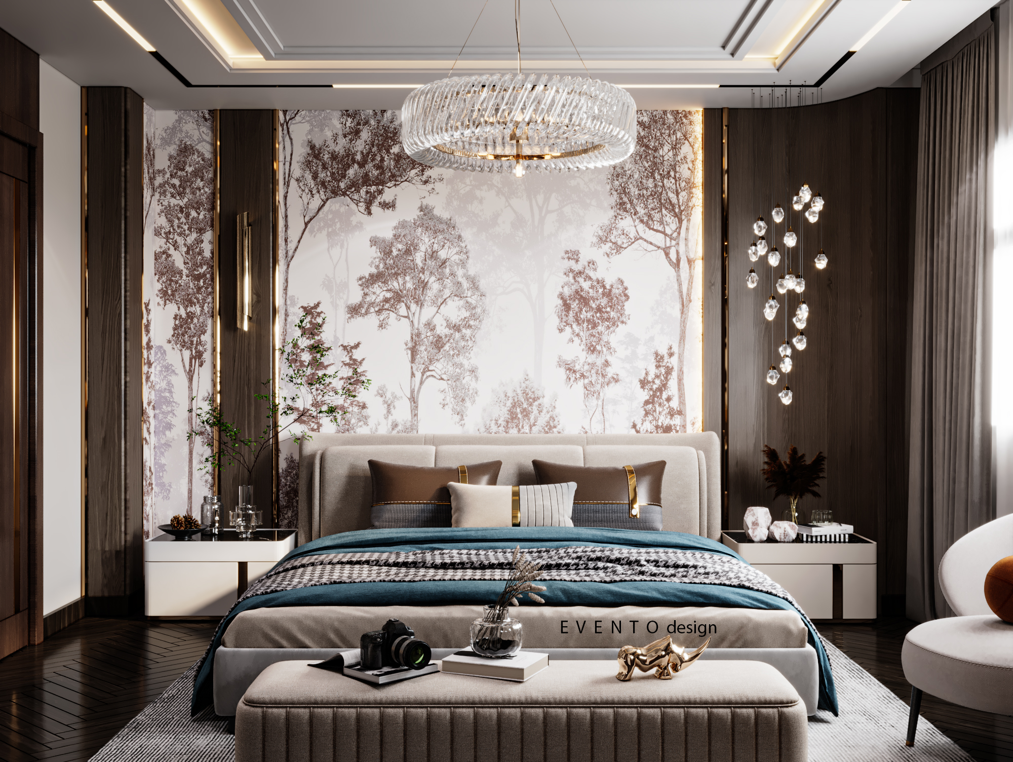 豪华现代卧室设计-5