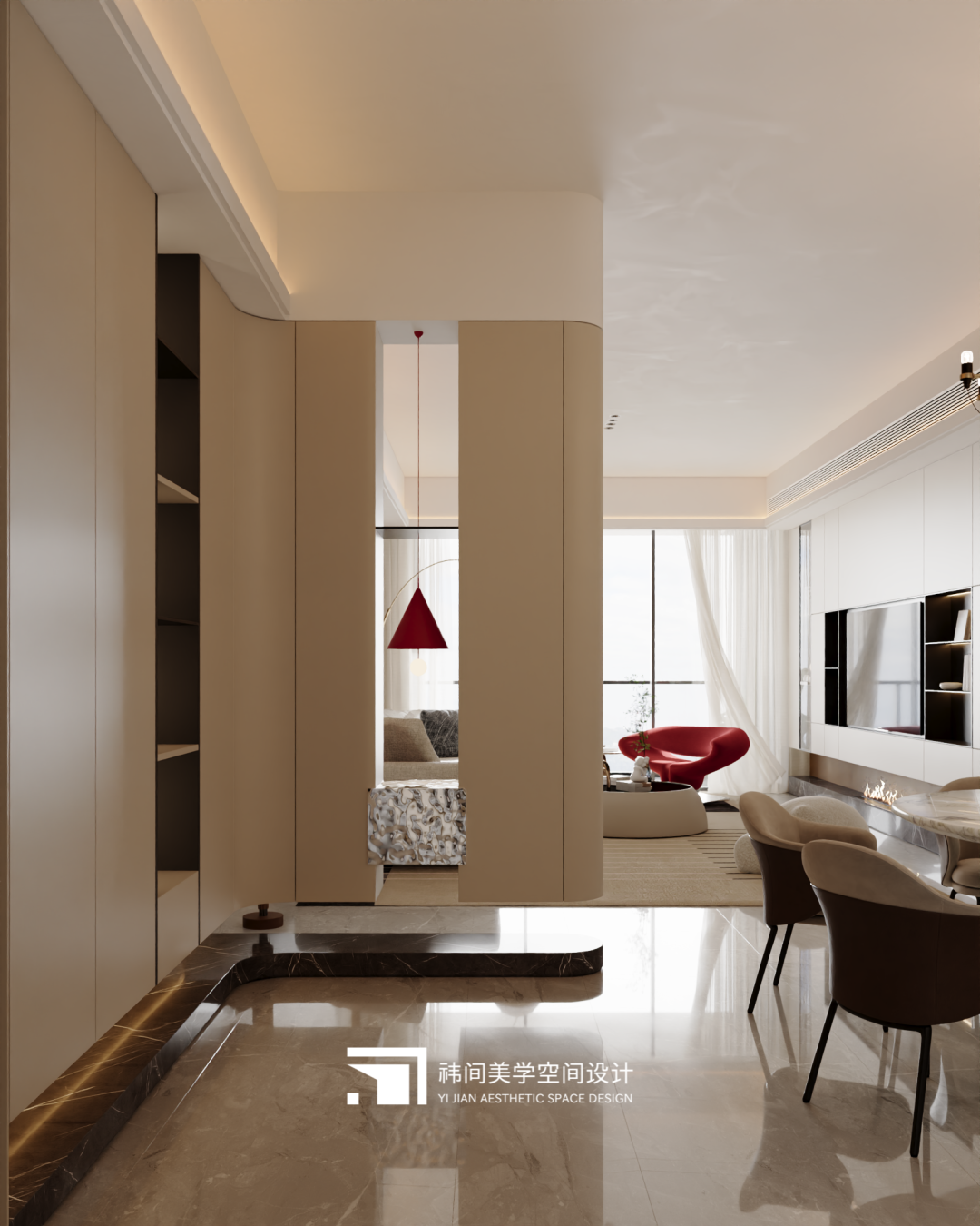 滨江凯旋门220㎡当空无一物遇见温柔设计-11