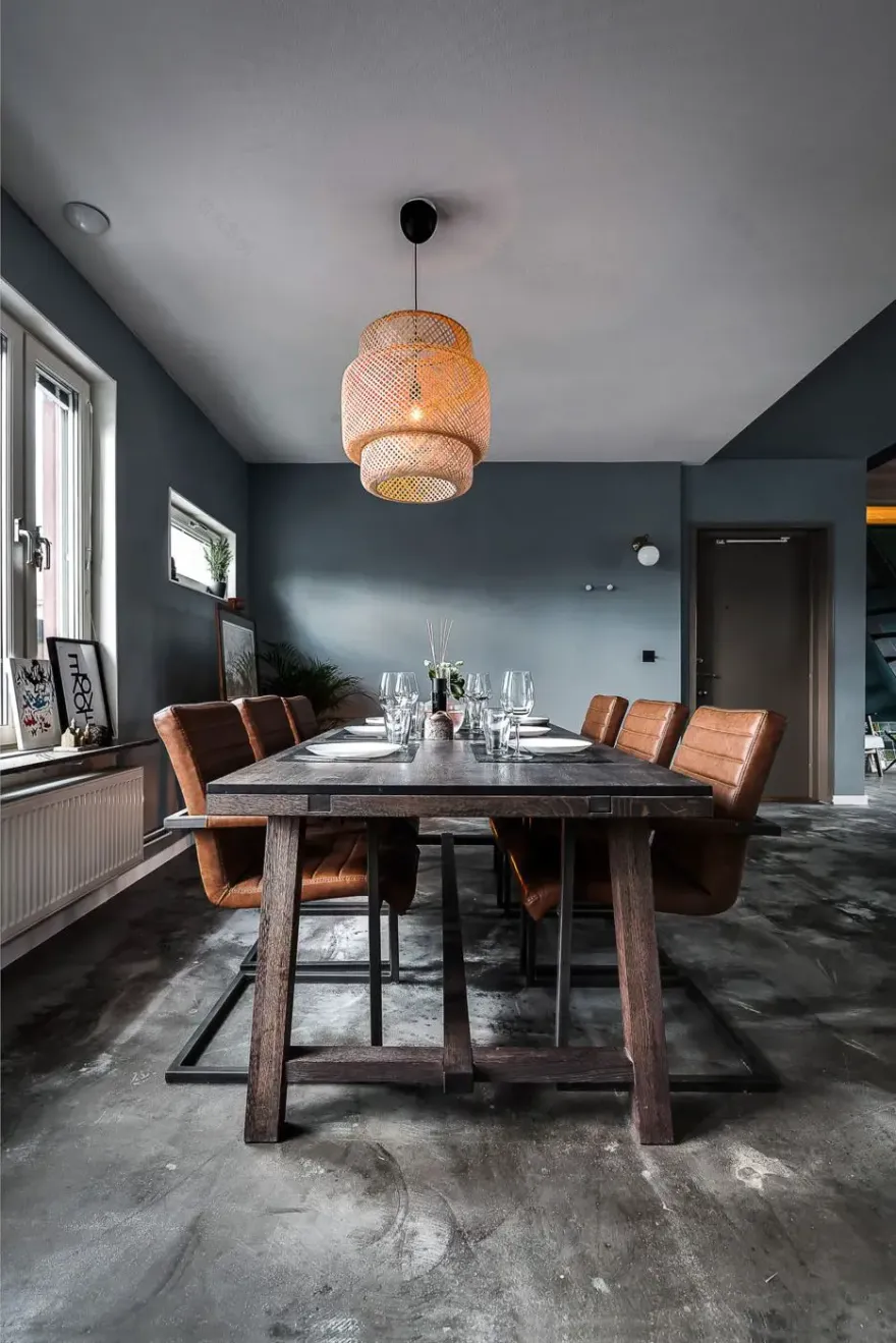 瑞典风格顶层公寓设计,蓝色调打造宁静私密空间-8