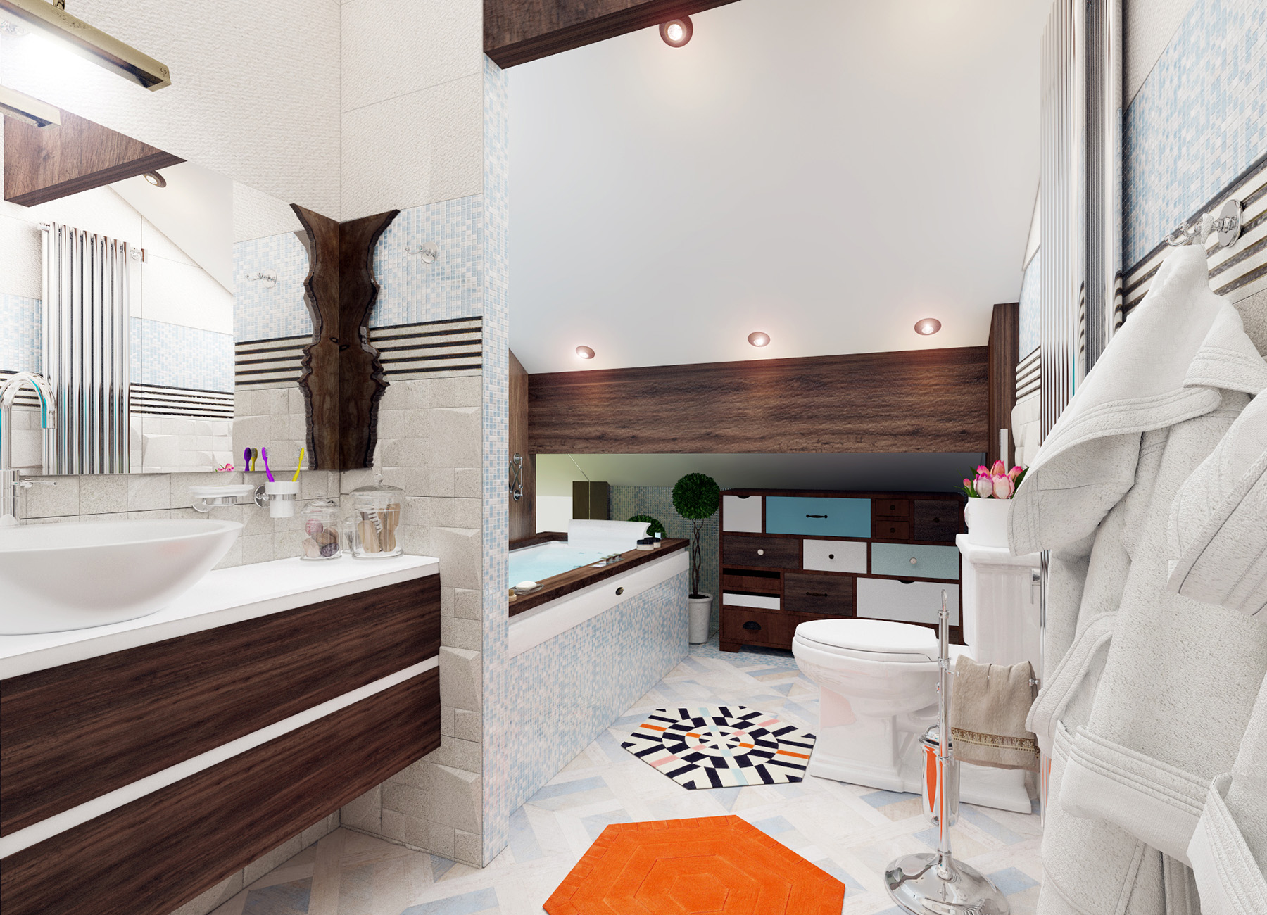 Проект ванной в п. Онуфриевский 9м² — портфолио бюро ARXY-10