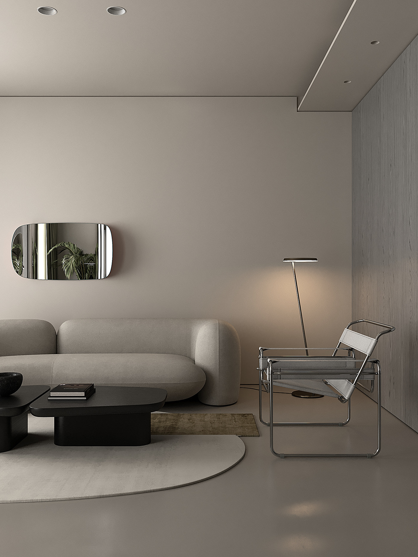 灰色系小空间公寓设计 这也太高级了吧！-2