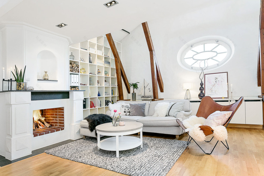 白色梦幻88平两居室公寓设计-5