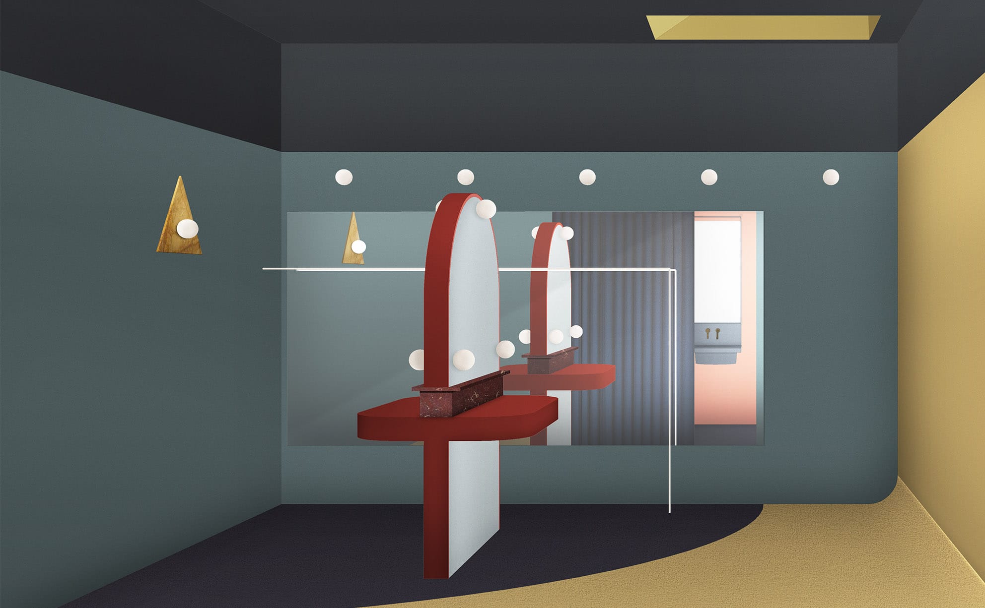 色彩鲜明的剧场化妆间设计-29