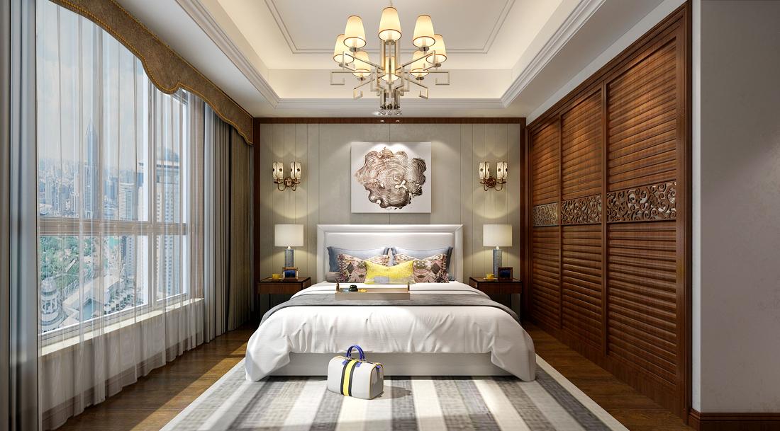 新中式轻奢风 | 济南万泰装饰总部绿地国际城别墅装修设计-23