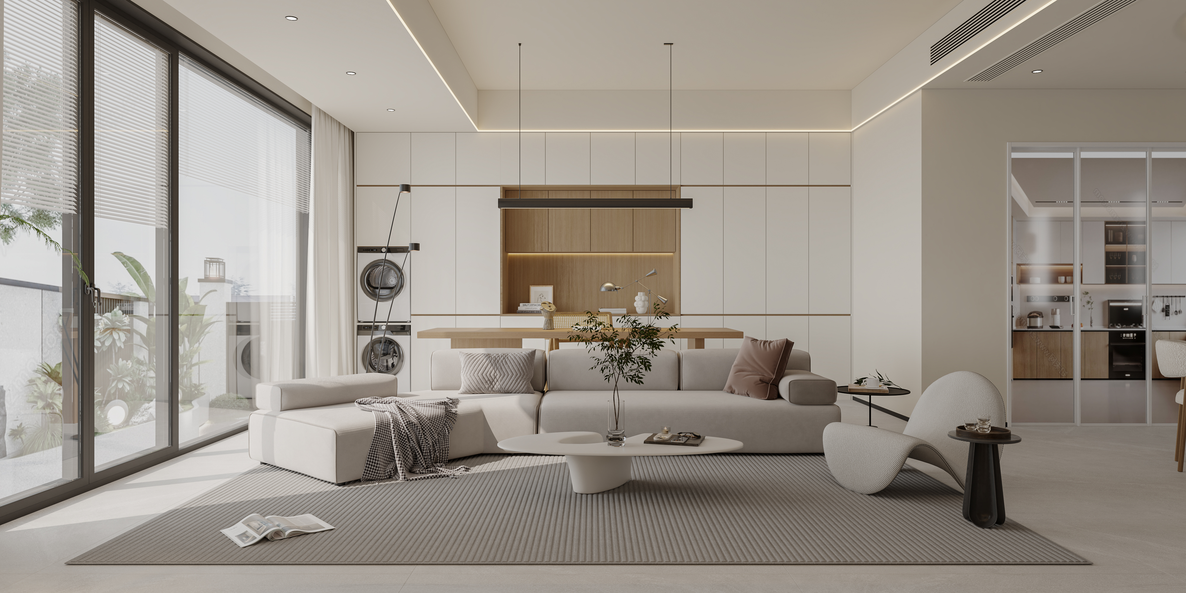 绘感视觉设计——现代简约客餐厅叠墅案例-3