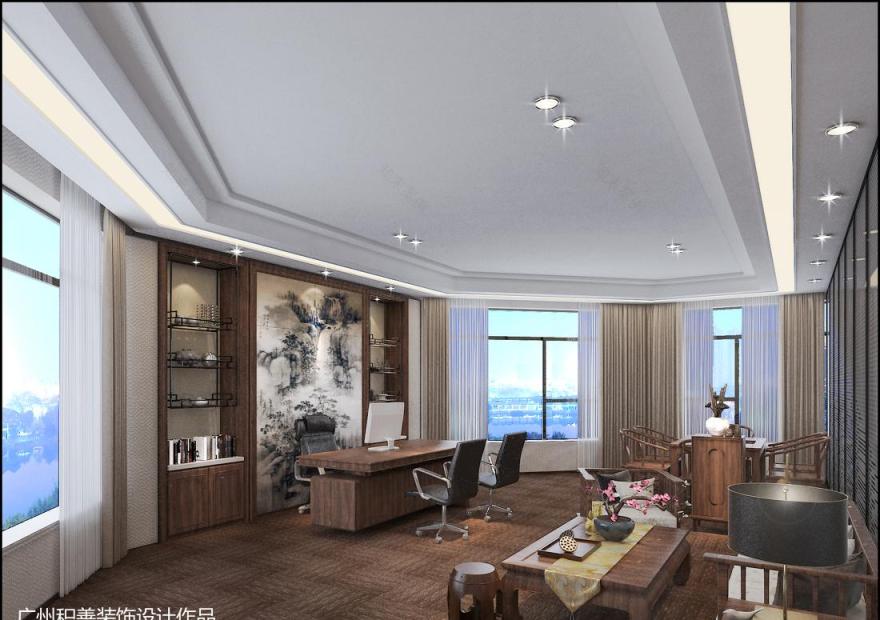 禅意新中式办公室设计,演绎现代办公美学-12